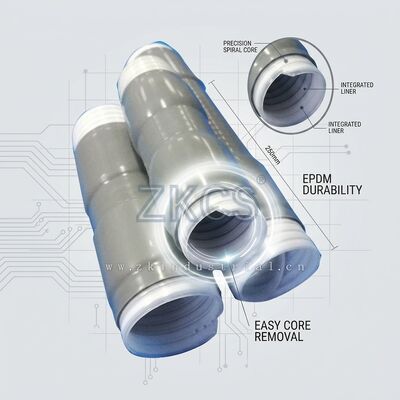 100mm Large Diameter EPDM Cold Shrink Rubber Tube 9Mpa Strength 750 Recovery for Industrial Cable Connection Sealing
