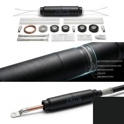 24kV 3-Core Cold Shrink Straight Cable Joint Kit XLPE Power Cable Connector 70-120mm² EPDM Rubber