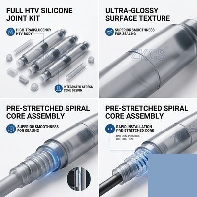 24kV 3-Core Cold Shrink T-Branch Cable Joint Kit XLPE Power Cable Connector 70-120mm² EPDM Rubber