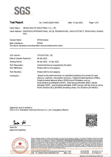 Cina HENGYANG ZK INDUSTRIAL CO., LTD Sertifikasi