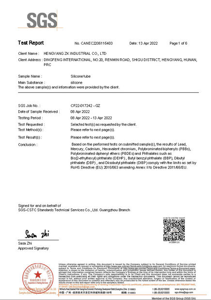 Cina HENGYANG ZK INDUSTRIAL CO., LTD Sertifikasi